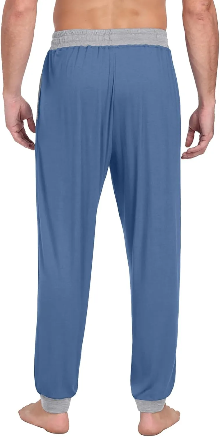 PrinStory Mens Modal Pajama Pants Cozy Lightweight Pjs Bottoms Knit Sleep Pajama Lounge Pant