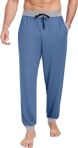 PrinStory Mens Modal Pajama Pants Cozy Lightweight Pjs Bottoms Knit Sleep Pajama Lounge Pant