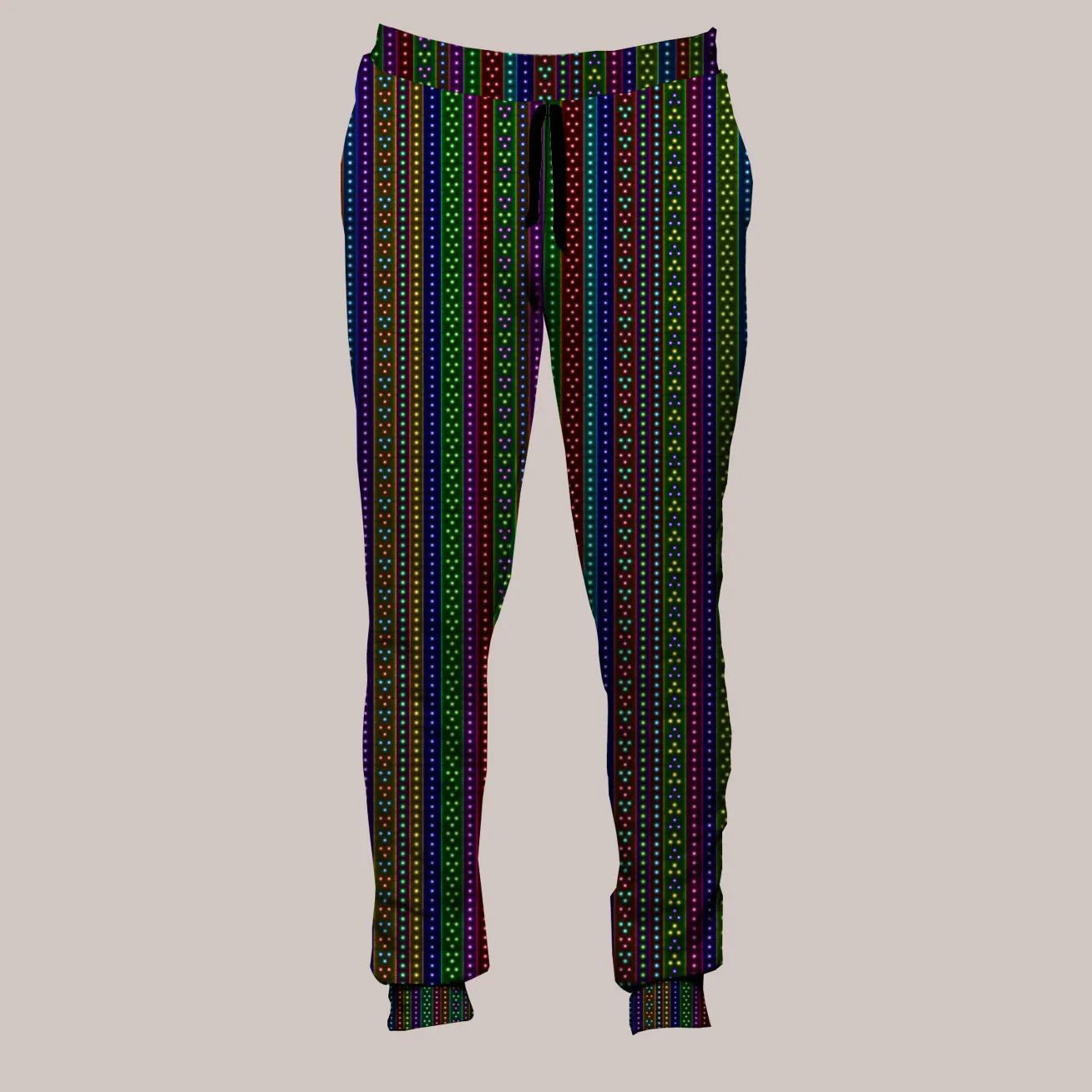 Psychedelic Joggers (UV/RGB, Eco-Friendly, Unisex, Fleece-Lined) | MODELO