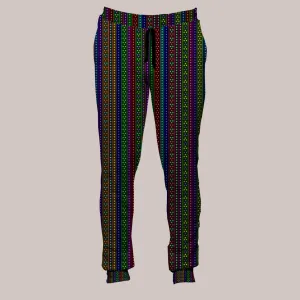 Psychedelic Joggers (UV/RGB, Eco-Friendly, Unisex, Fleece-Lined) | MODELO