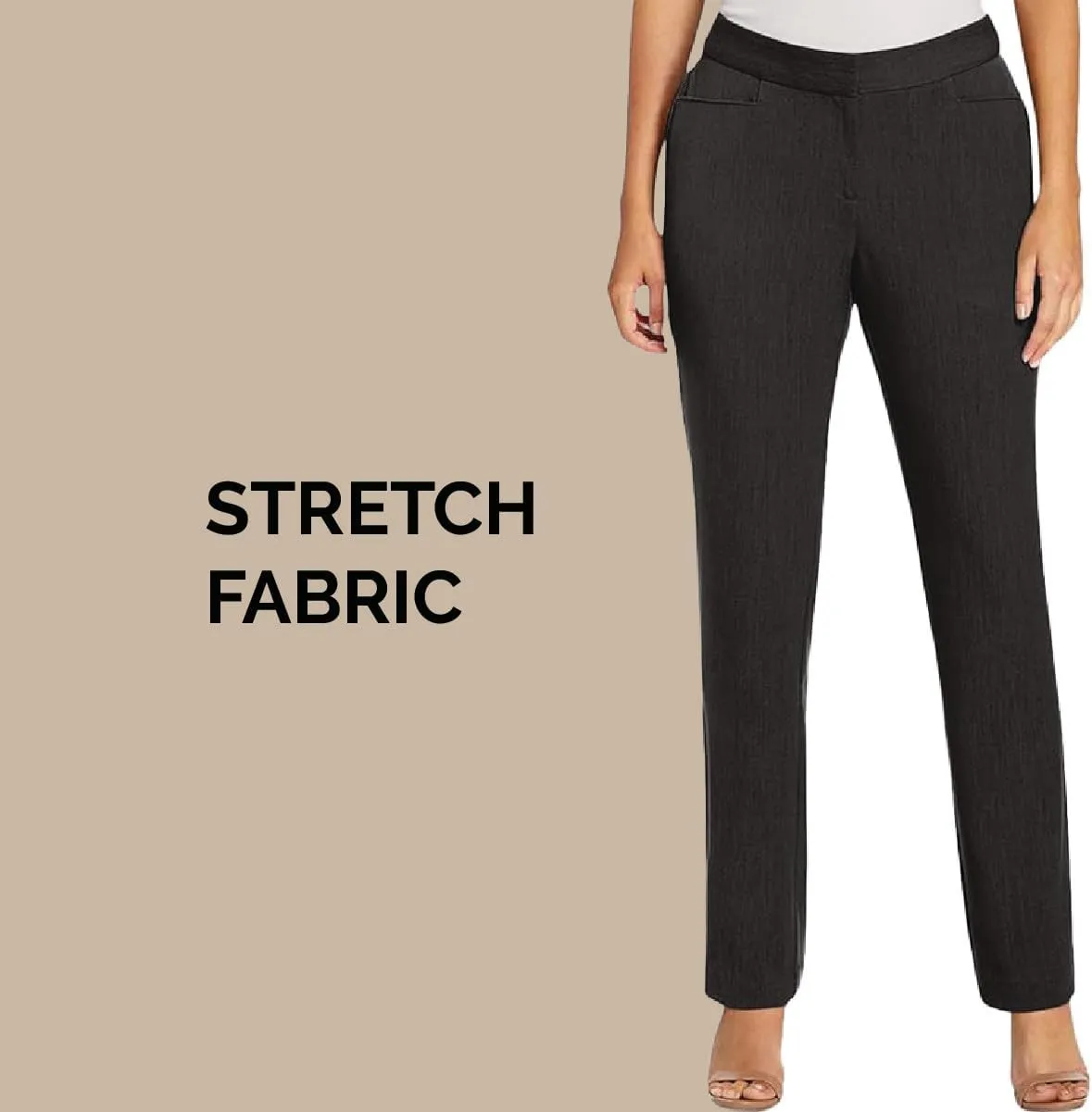 Rafaella Women's Curvy Fit Gabardine Slim Leg Pant