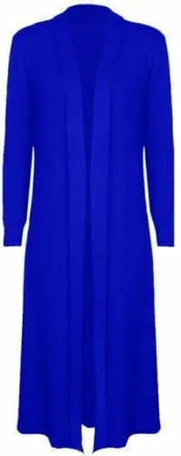 Royal Blue Jersey Maxi Cardigan
