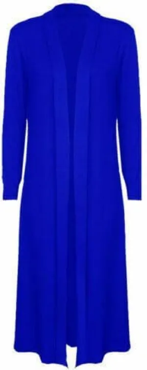 Royal Blue Jersey Maxi Cardigan