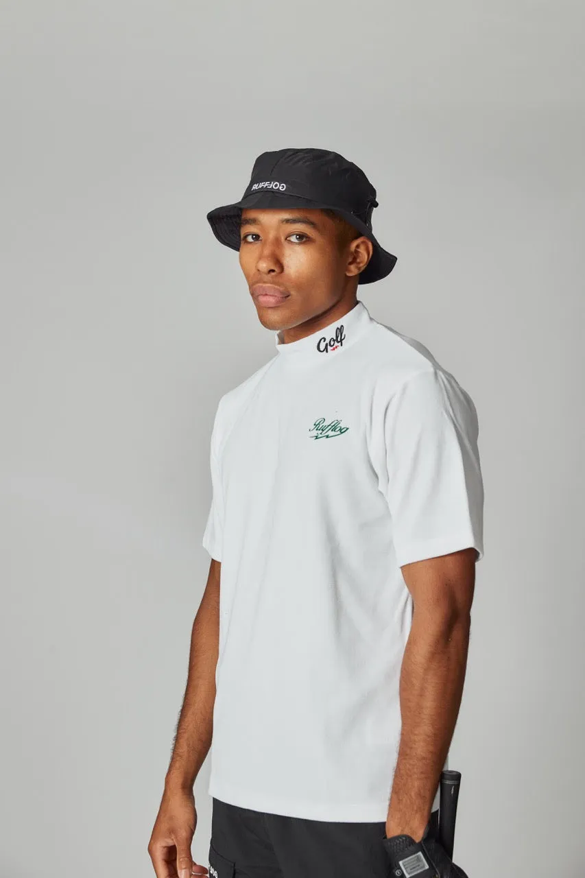 RUFFLOG×ELECTRIC BREATHABLE PILE MOCK NECK WHITE