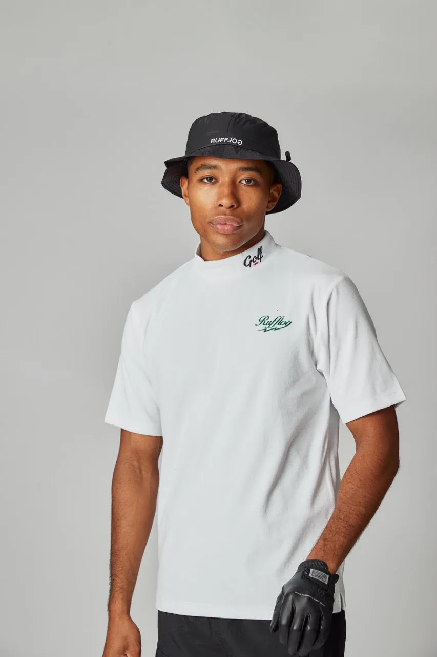 RUFFLOG×ELECTRIC BREATHABLE PILE MOCK NECK WHITE
