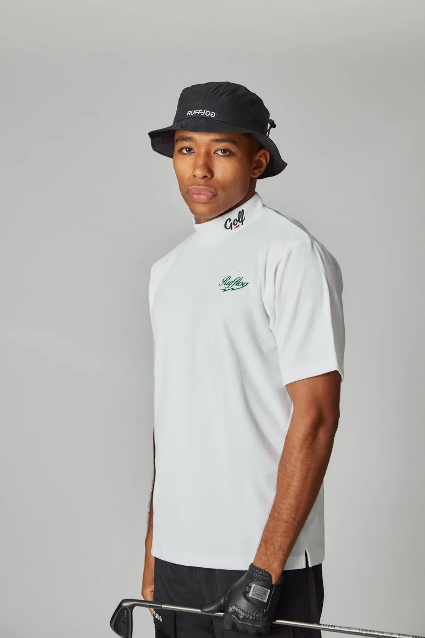 RUFFLOG×ELECTRIC BREATHABLE PILE MOCK NECK WHITE
