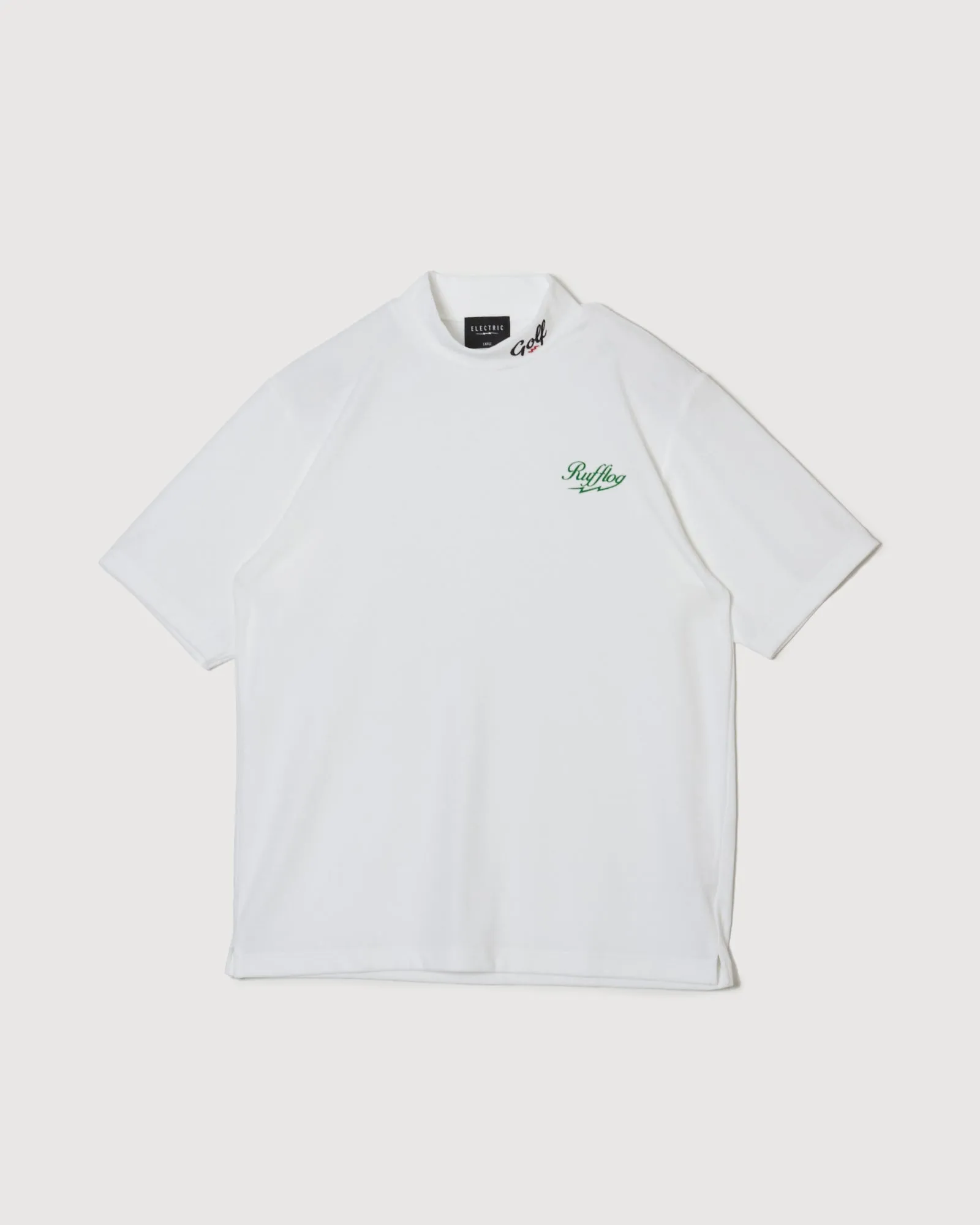 RUFFLOG×ELECTRIC BREATHABLE PILE MOCK NECK WHITE