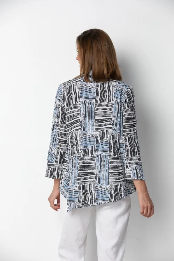 Shirt 3/4 Square Print SALE 50% OFF