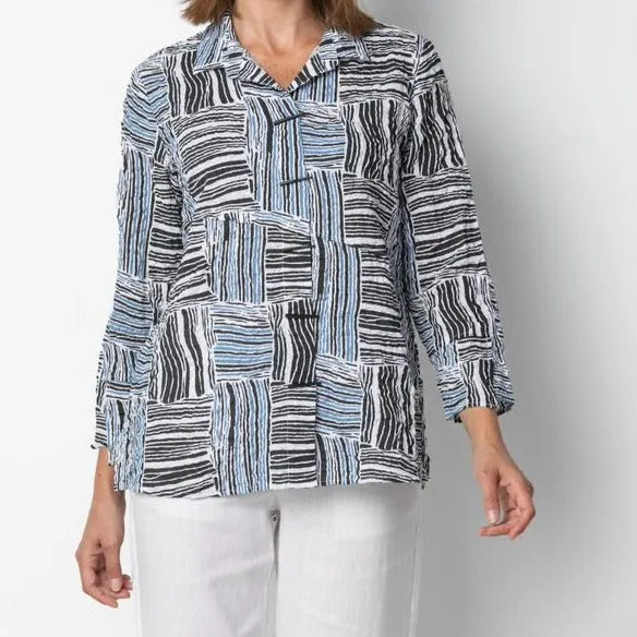 Shirt 3/4 Square Print SALE 50% OFF
