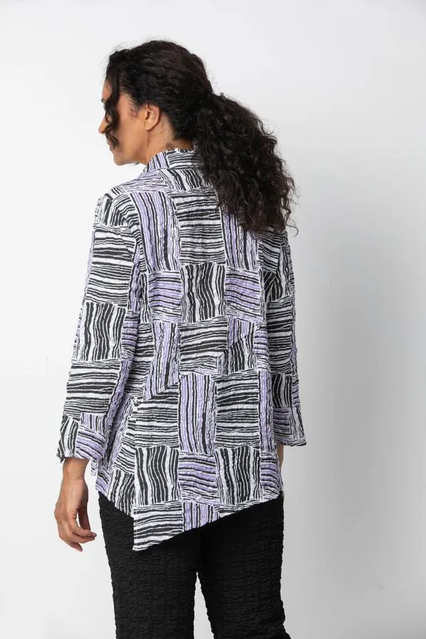 Shirt 3/4 Square Print SALE 50% OFF