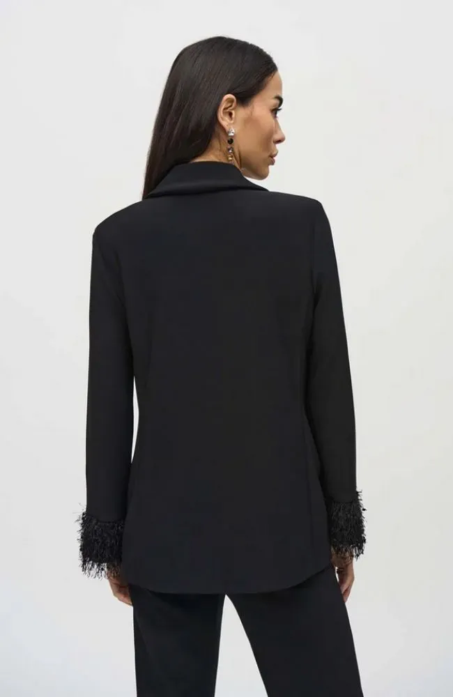 Silky Knit Straight Blazer