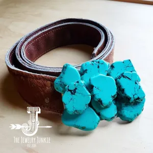 Small Turquoise Slab Belt Buckle 901a
