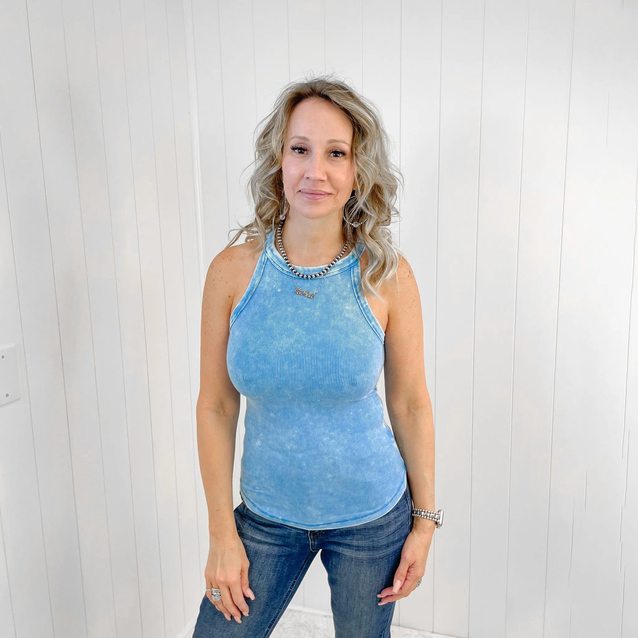 Summer Fun Ribbed Halter Tank Top in 3 Colors