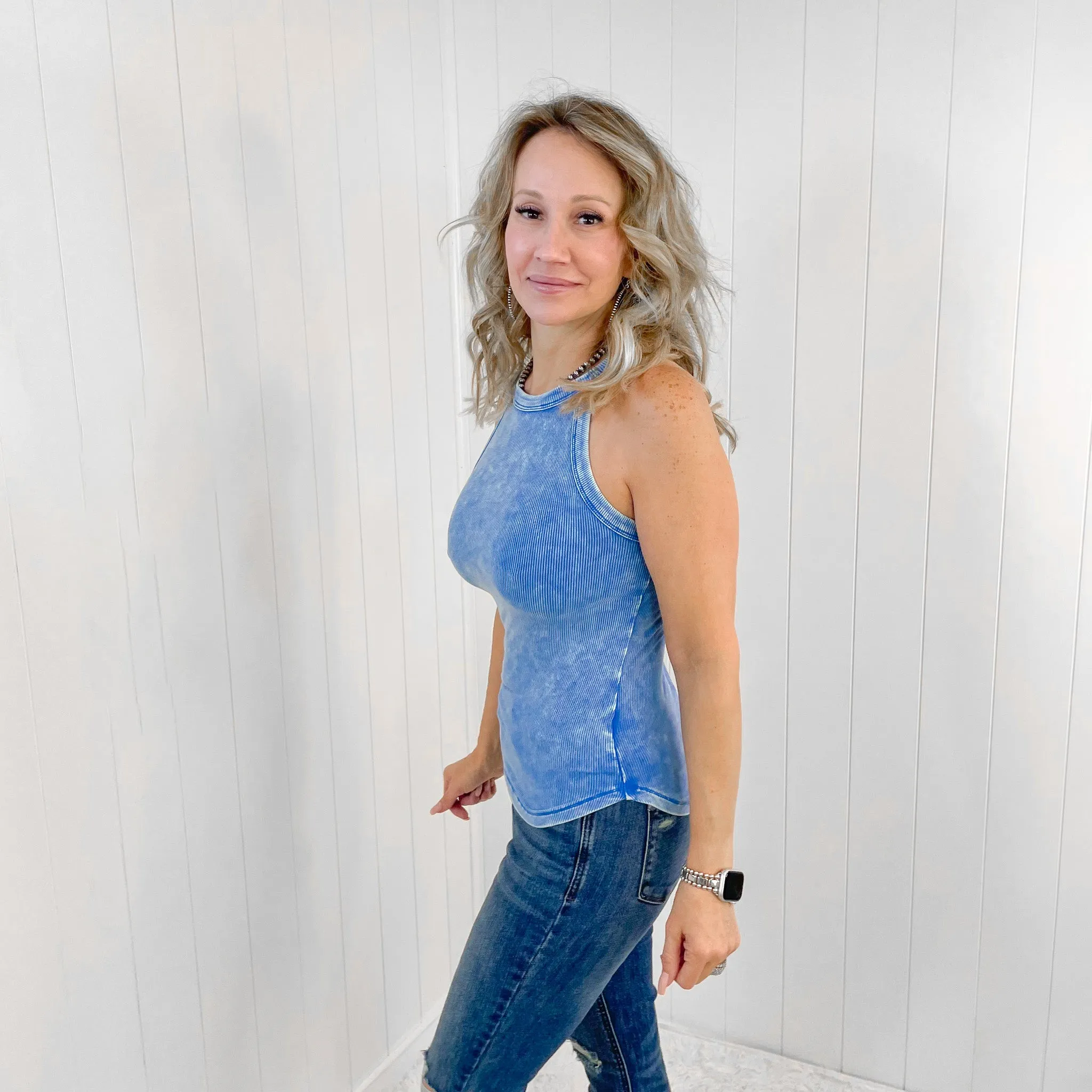 Summer Fun Ribbed Halter Tank Top in 3 Colors