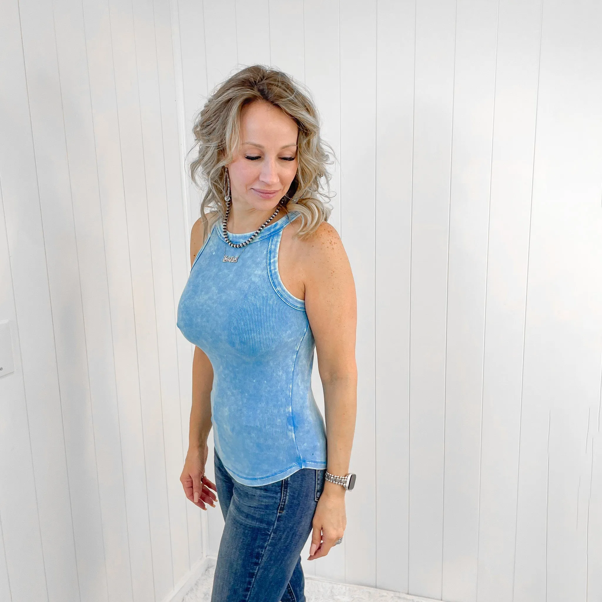 Summer Fun Ribbed Halter Tank Top in 3 Colors