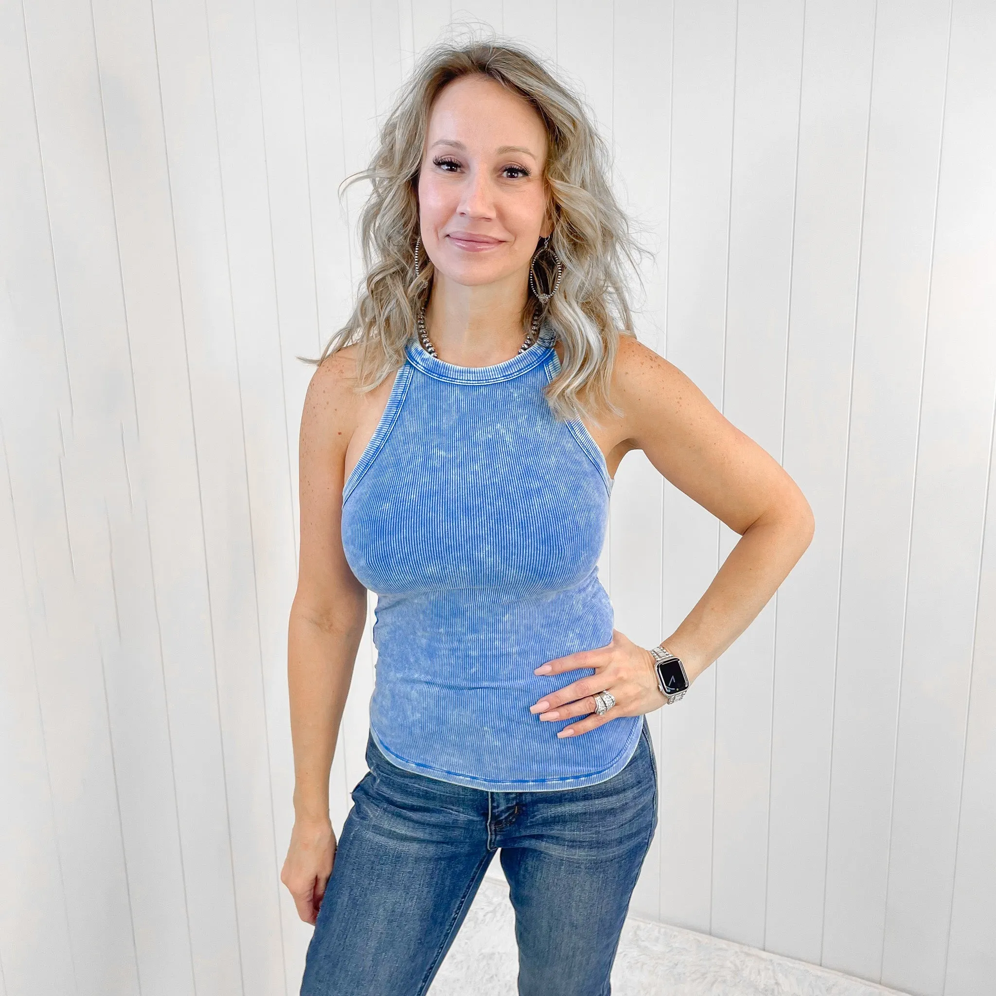 Summer Fun Ribbed Halter Tank Top in 3 Colors