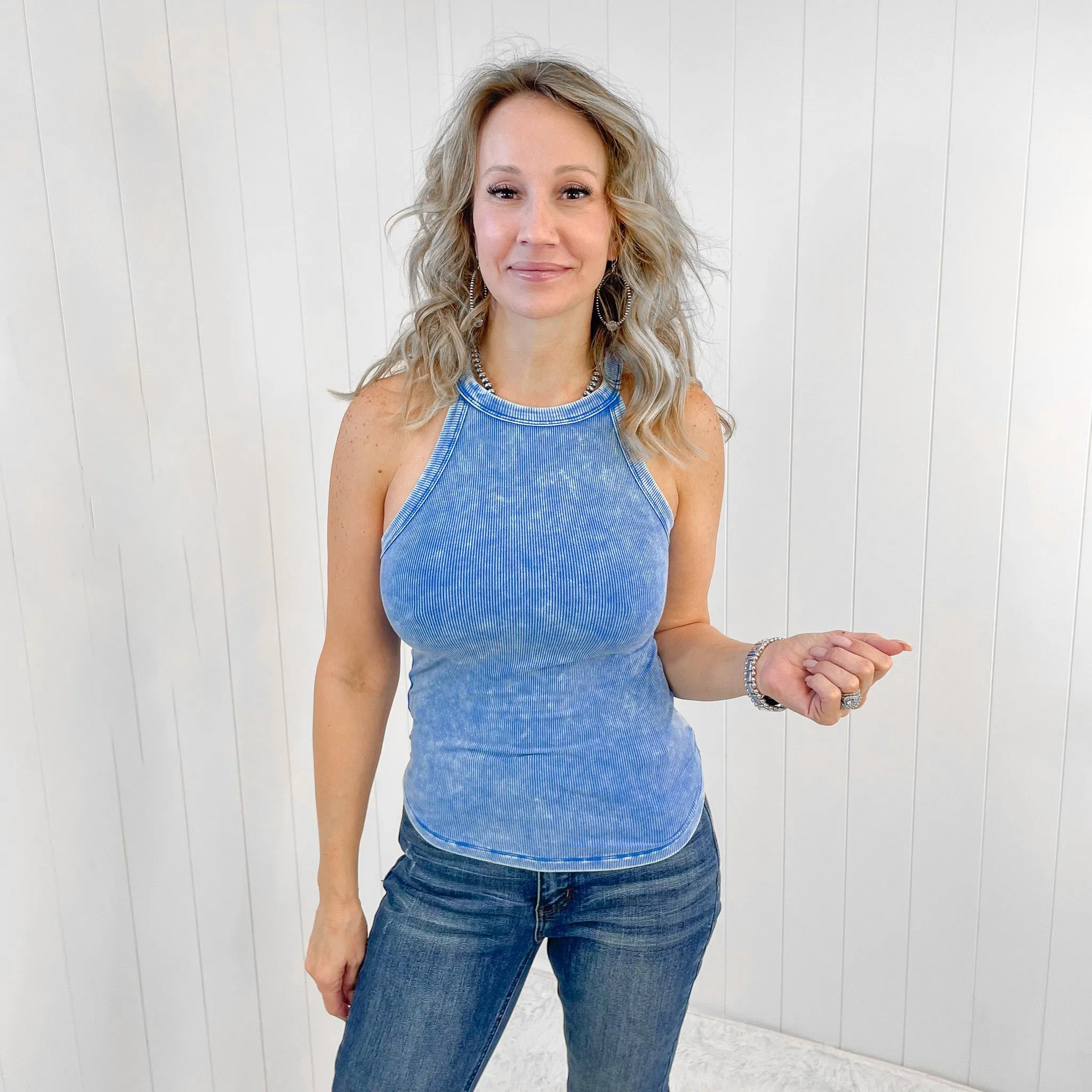 Summer Fun Ribbed Halter Tank Top in 3 Colors