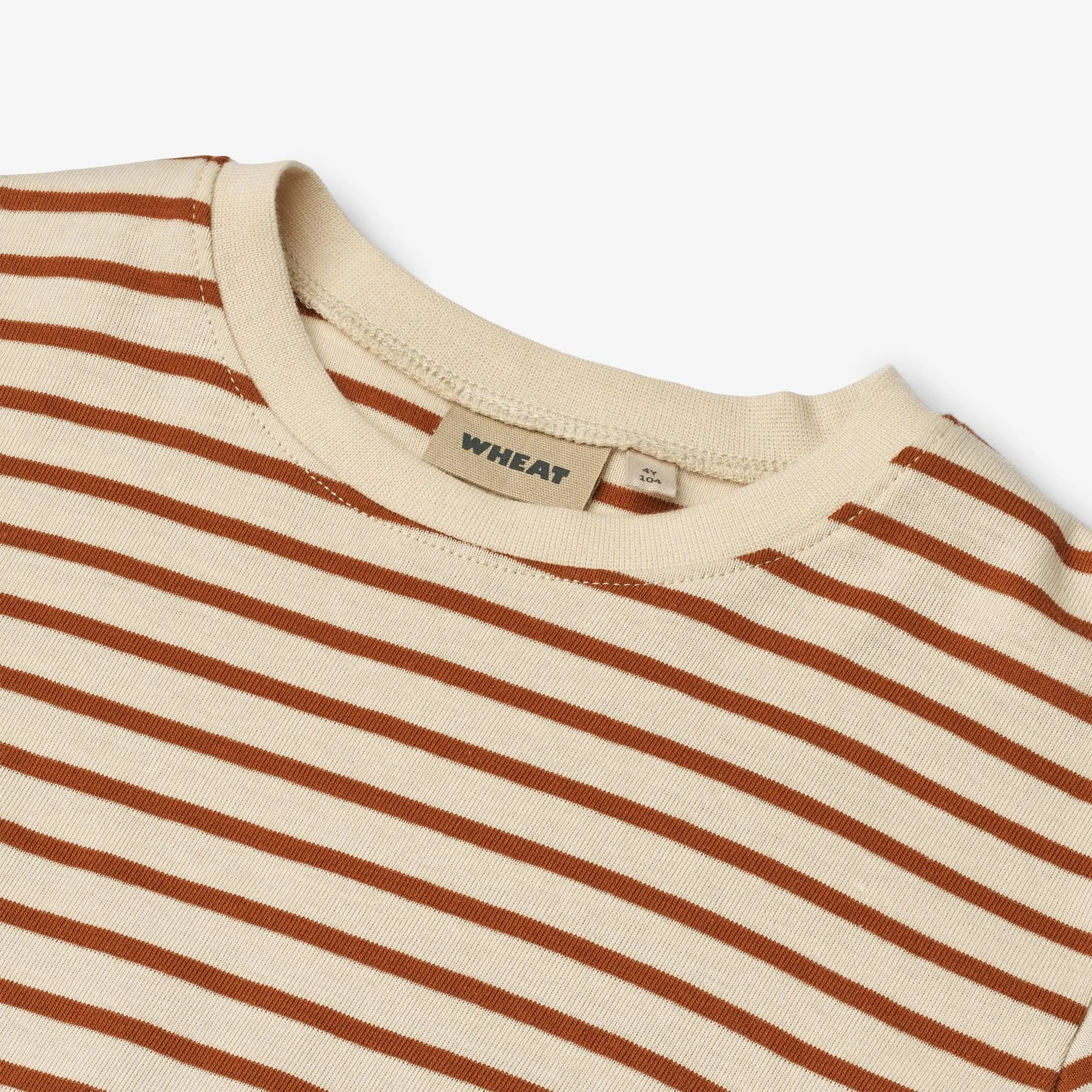 T-shirt S/S Fabian - warm caramel stripe
