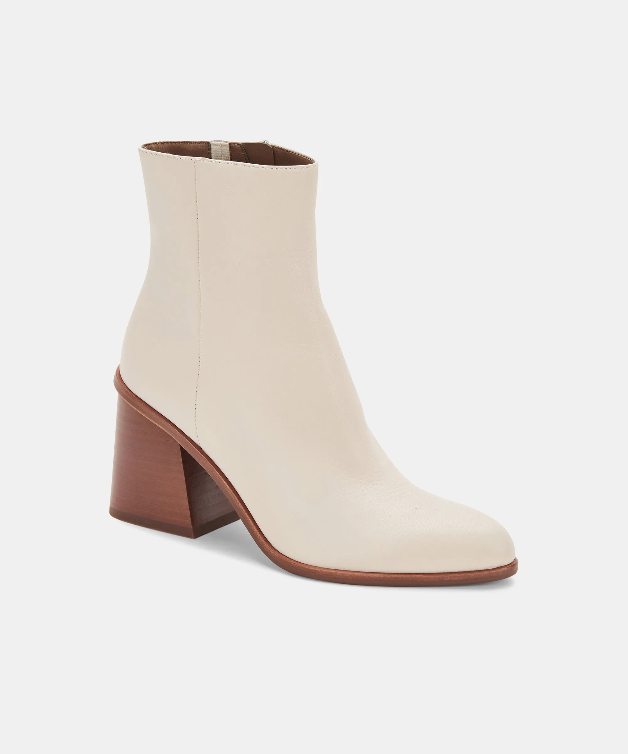 TERRIE BOOTIES IVORY LEATHER