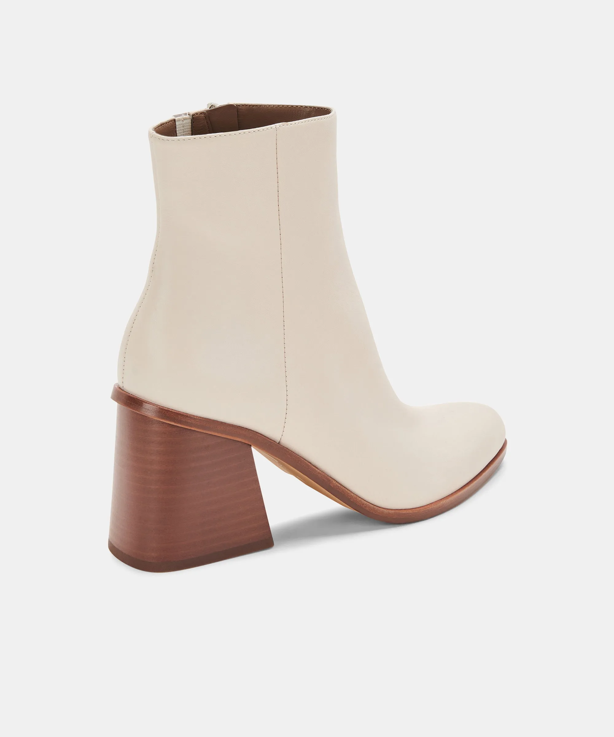 TERRIE BOOTIES IVORY LEATHER