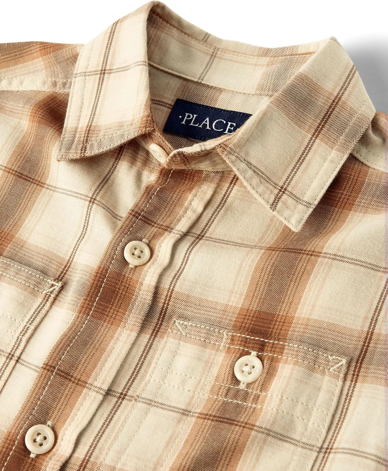 The Children's Place Boys' Long Sleeve Plaid Flannel Button Up Shirt