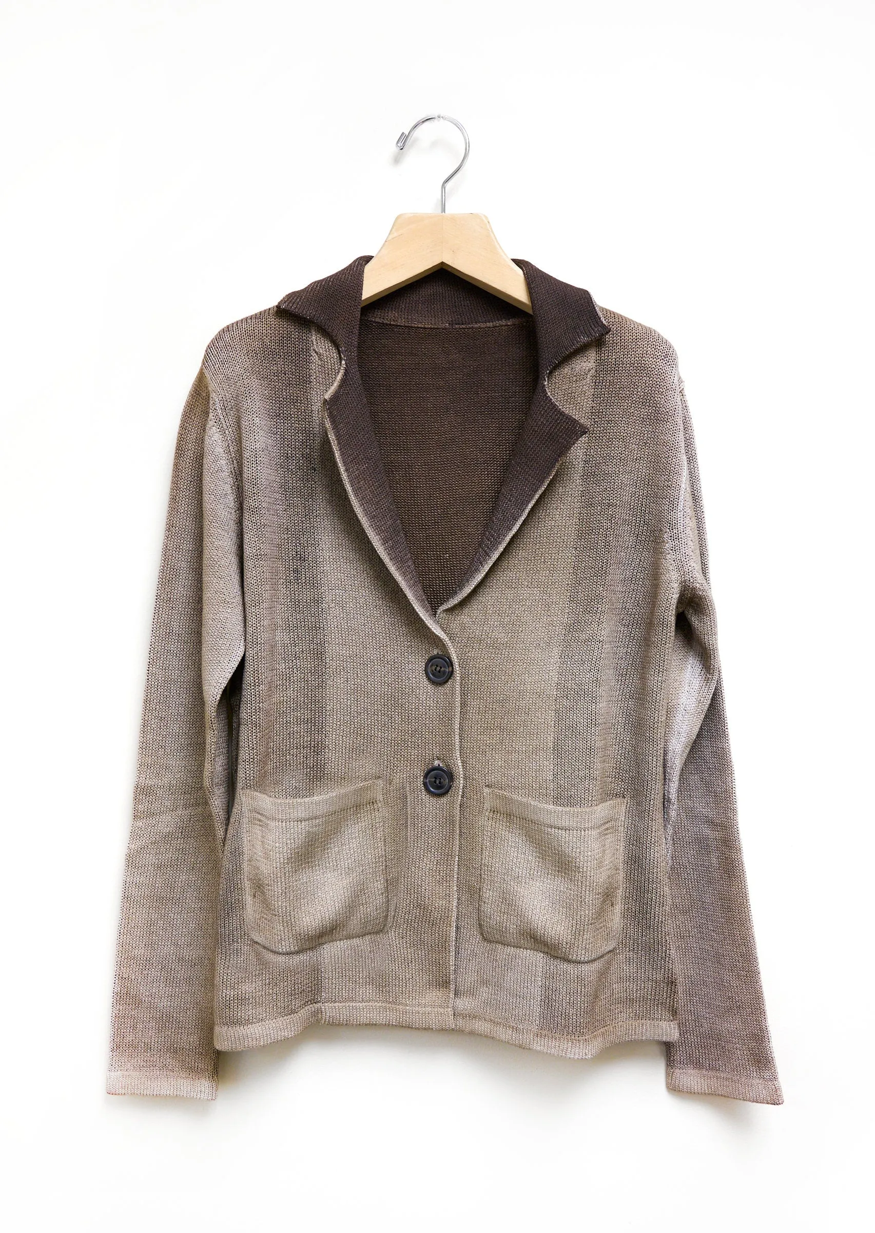 The Perfect Cotton Blazer in Grey & Brown | Lux Couture