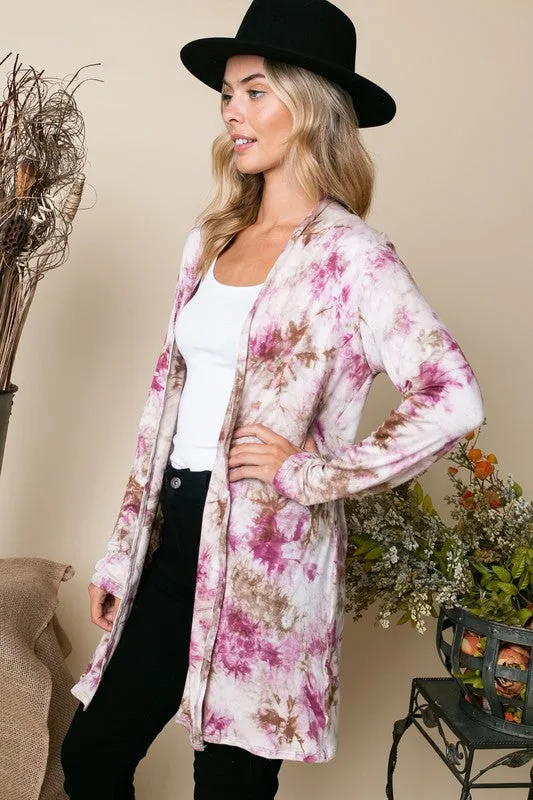 TIE DYE LONG CARDIGAN