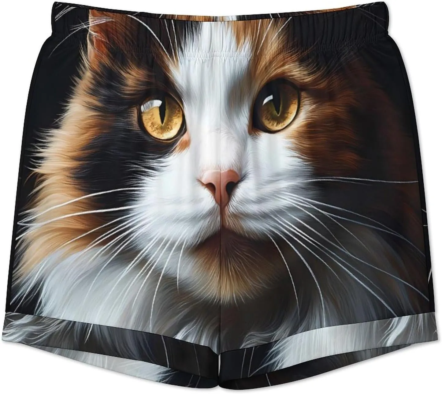 Tortoiseshell Cat Calico 2 Pcs Pajamas For Women Set Cozy Short Sleeve Sleepwear Nightwear Loungewear