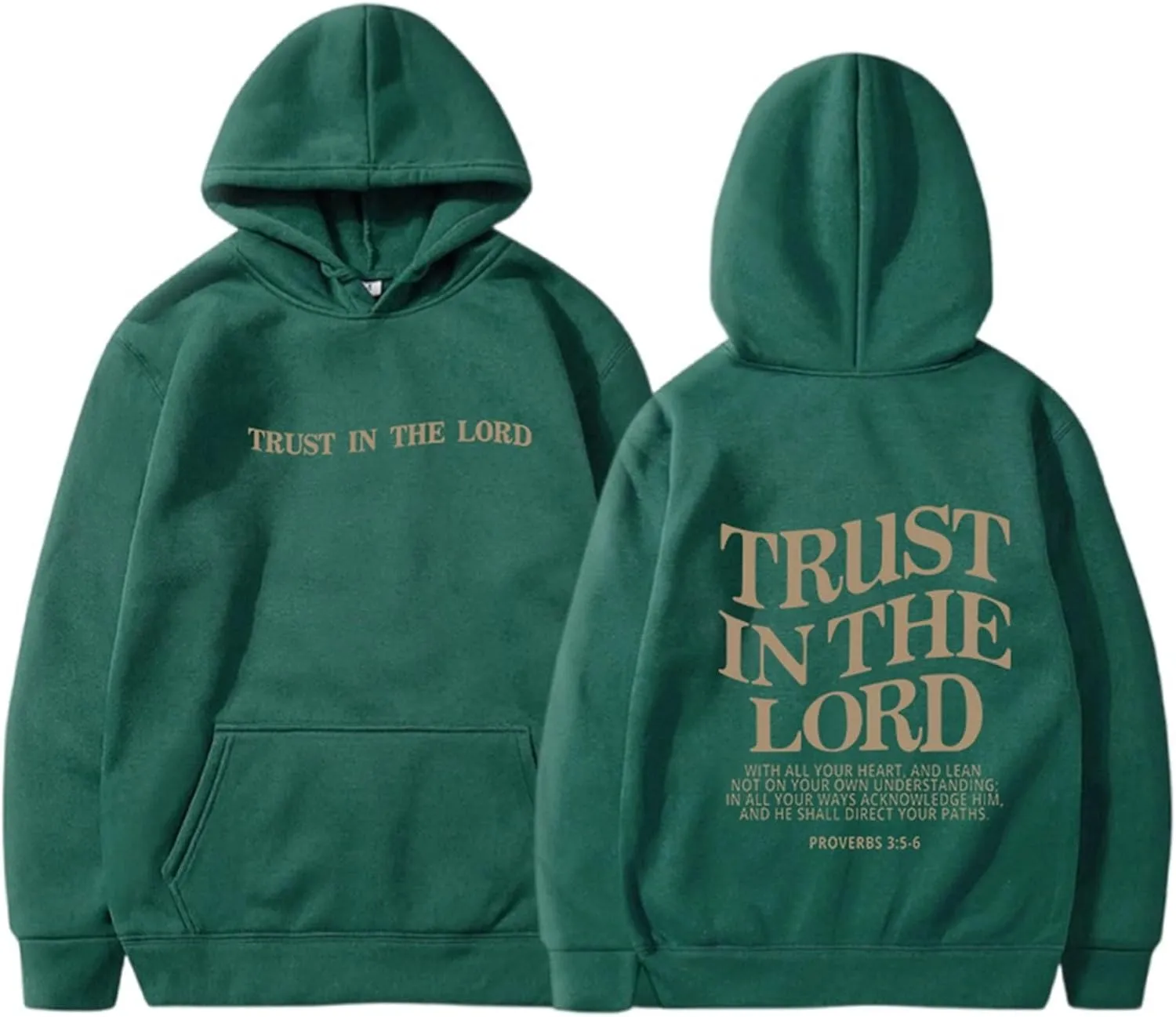 Trust in The Lord Christian Hoodie Women Trendy Letter Graphic Print Fall Outfit Oversized Winter Preppy Fashion 2024