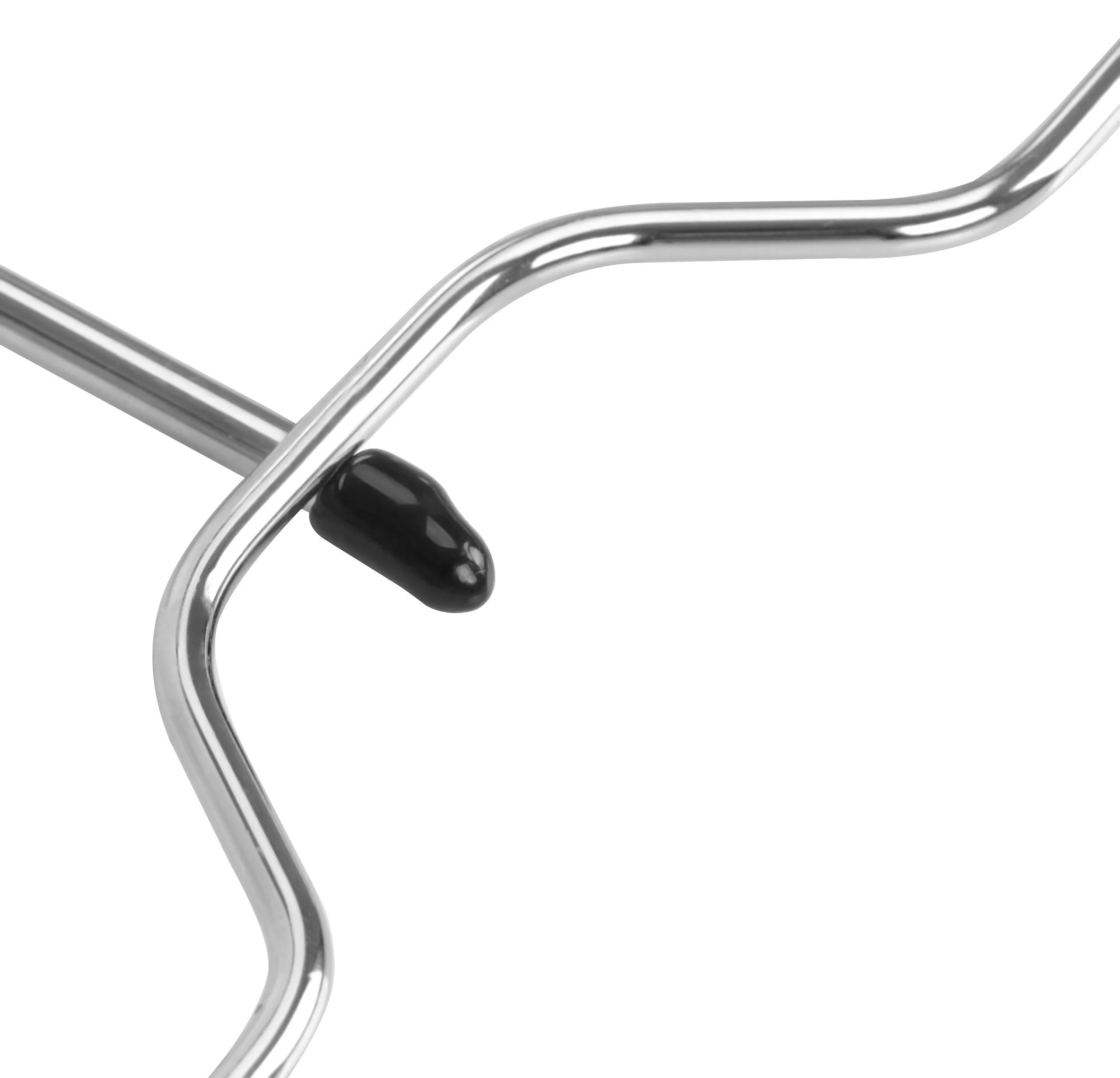 Utopia Home Pack of 3 Multi Clip Hanger - Four Layer with Eight Clips - Metal Construction with Sleek Chrome Finish - Vinyl Tips