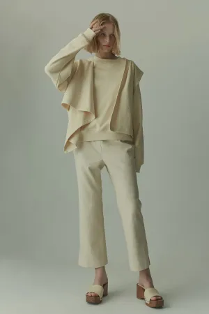 Vegan-leather cropped pants