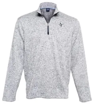 White Water Large Grey Block Island Polar Fleece 1/4 Zip Pullover Shirt