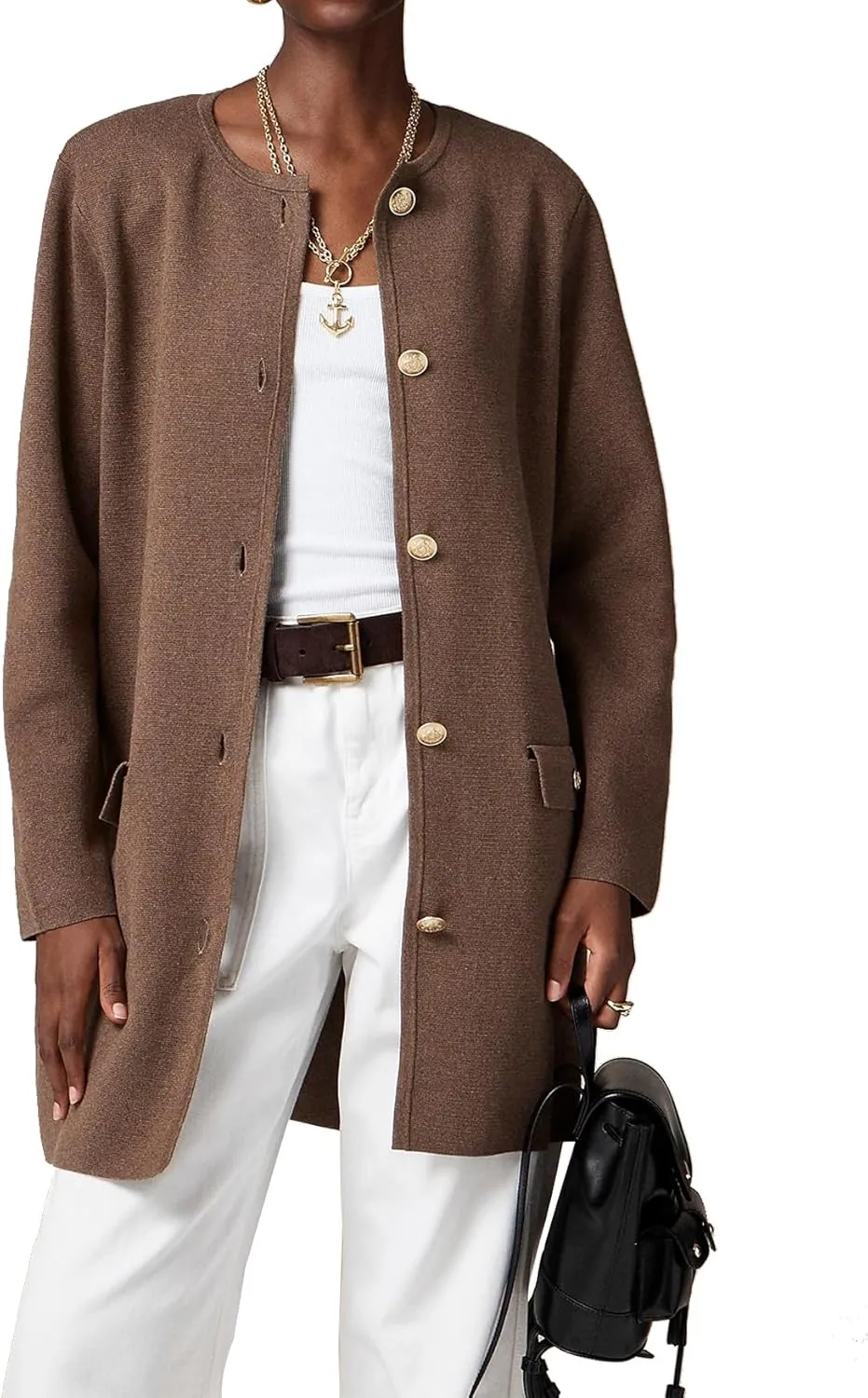 Women's Cardigan Mini Dress Long Sleeve Button Down Elegant Short Dress Relaxed Fit Knit Sweaters Dresses