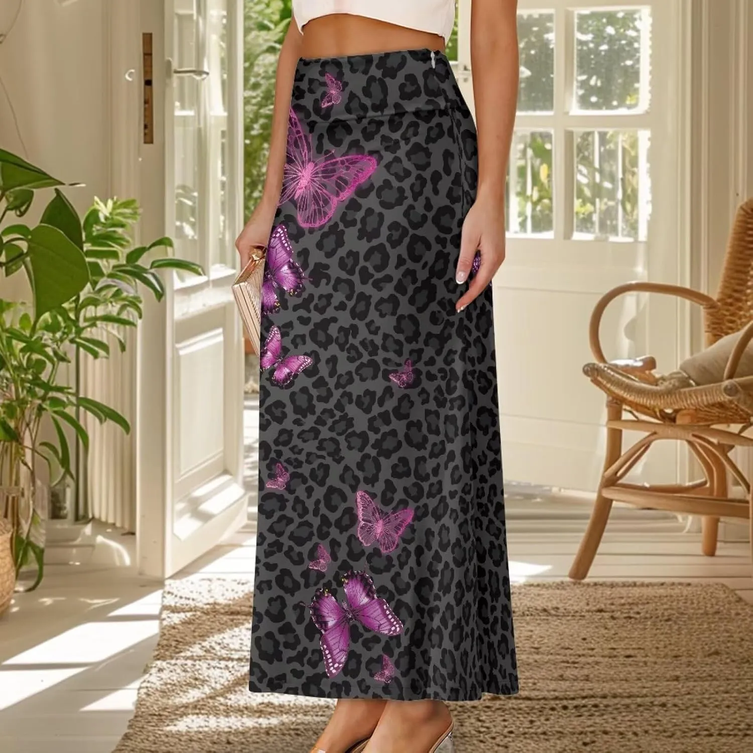 Women's Casual High Waisted Fishtail Bodycon Long Maxi Skirt A-Line Flared Maxi Skirts Fit Cocktail Party Wedding