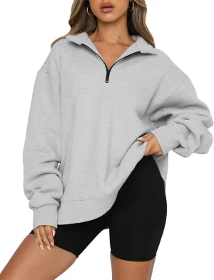 Womens Fashion Hoodies & Sweatshirt Pullover Fall Fashion 2024 Teen Girls Half Zip Winter Warm Top