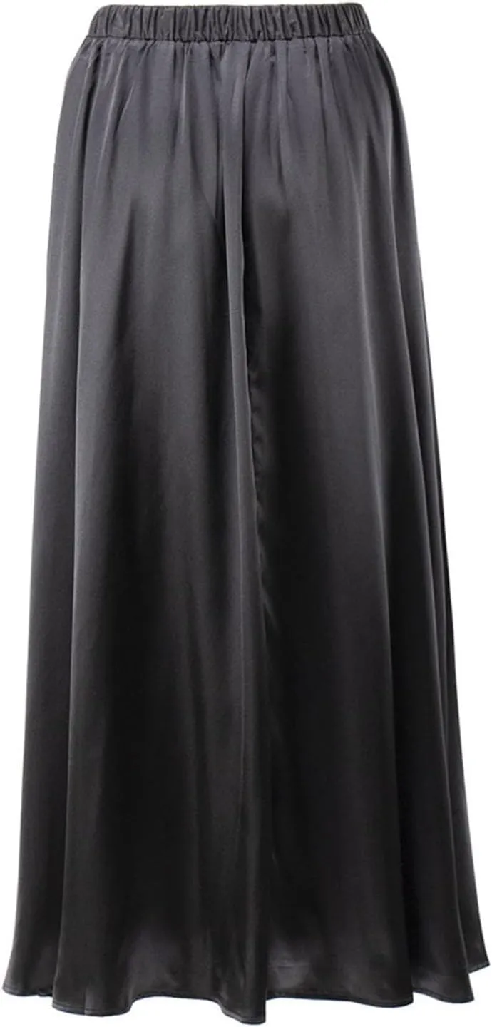 Women's Flowy Casual Long Skirt, Fashion Pleated Ruffle Hem A-Line Midi Skirts Elegance Comfy Evening Party Clothes
