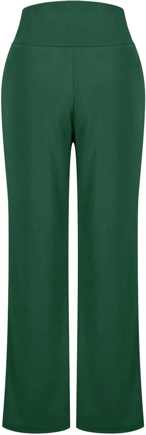 Womens High Waist Dress Pants Casual Loose Work Pants Wide Leg Pocket Going Out Trousers 2025 New Business Clothing