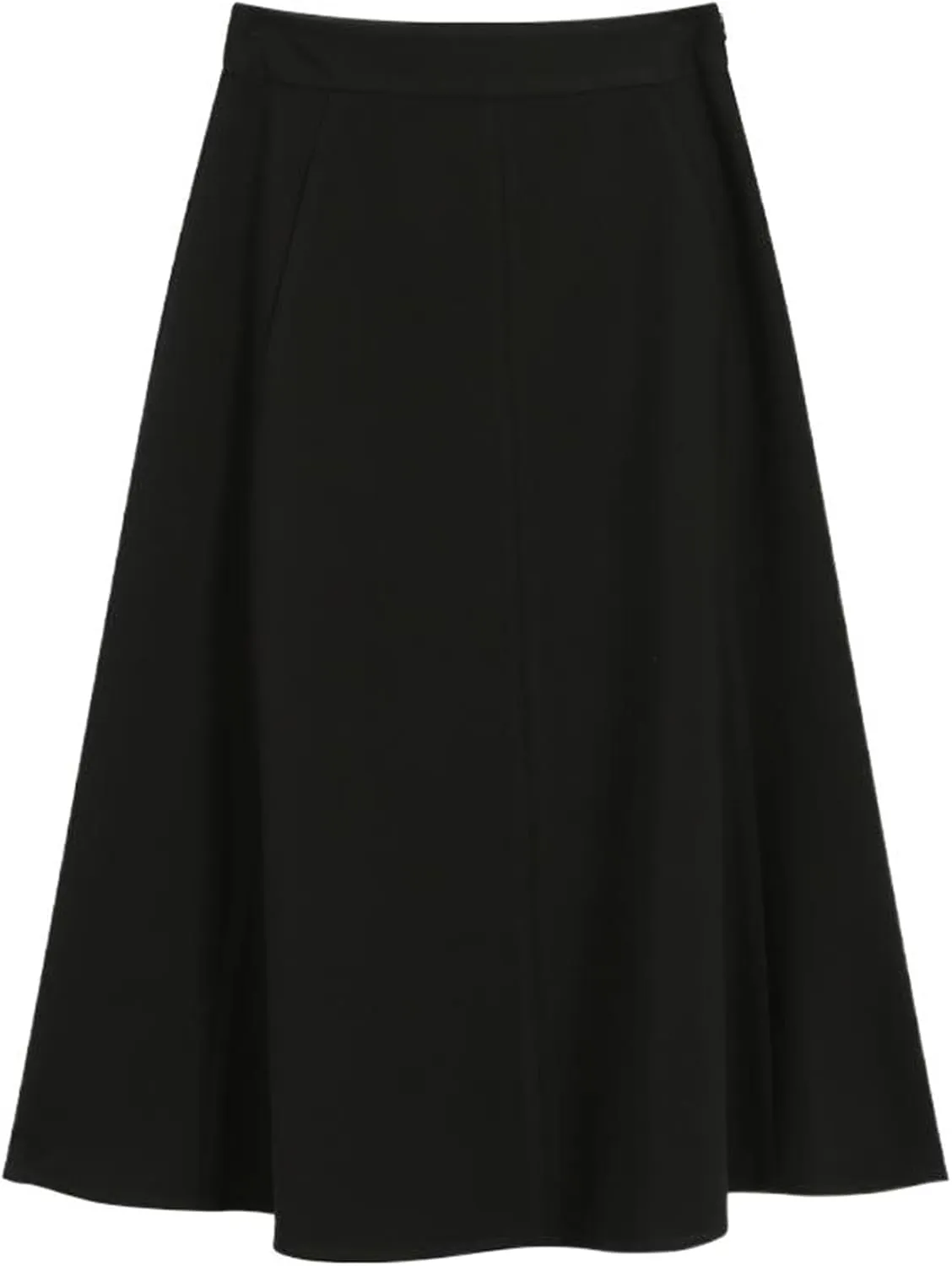 Women's High-Waisted Pleated Skirt for Spring and Autumn, A-Line, Midi Skirt