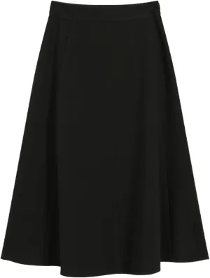 Women's High-Waisted Pleated Skirt for Spring and Autumn, A-Line, Midi Skirt