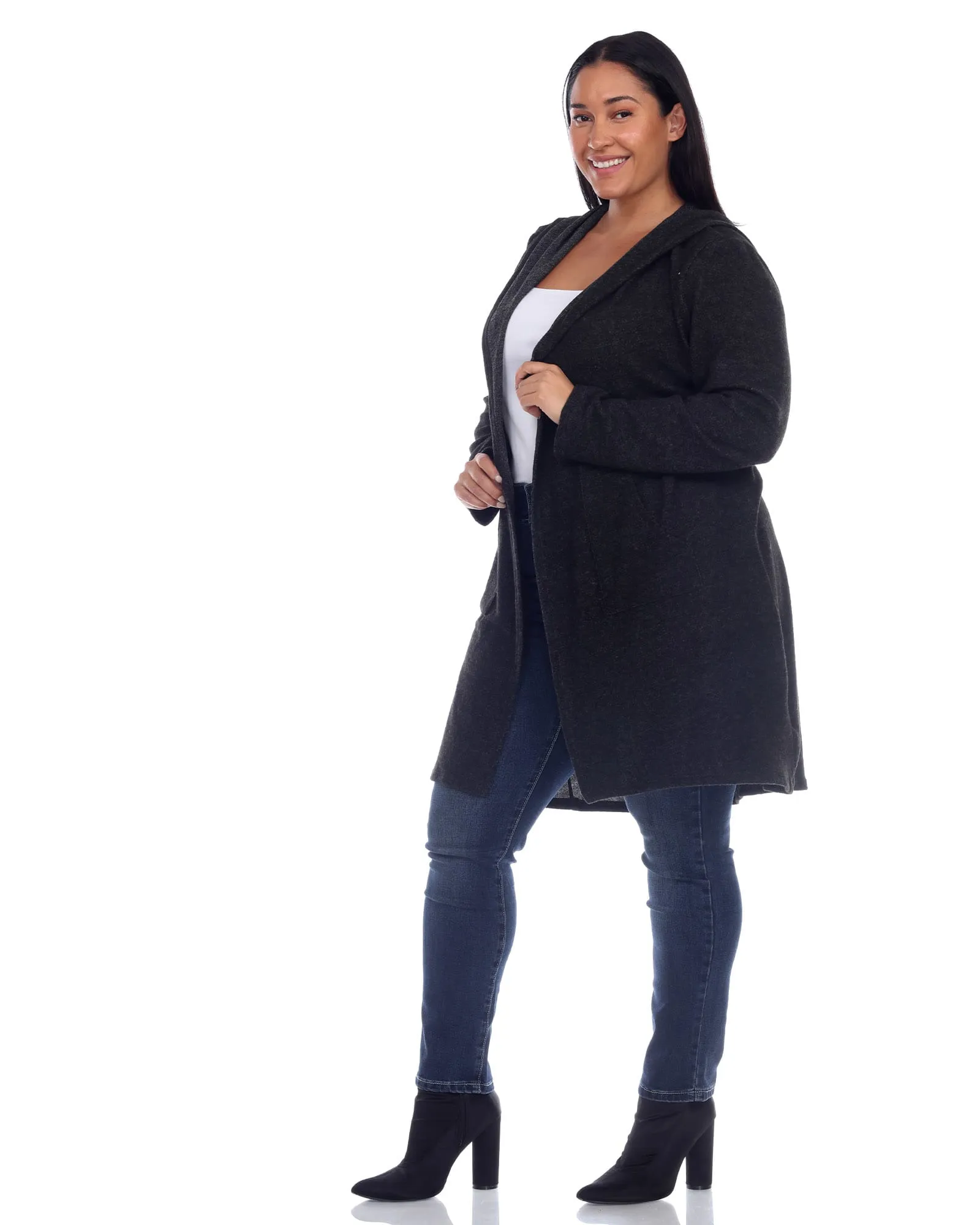 Womens North Cardigan | Charcoal