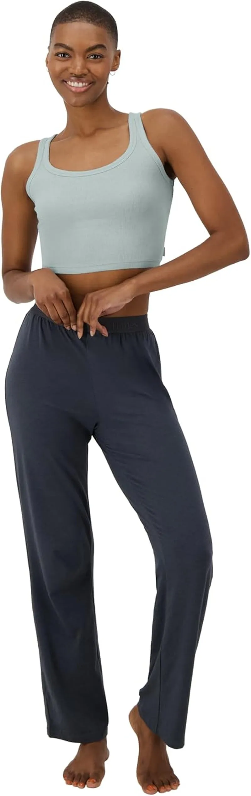 Women'S Originals Supersoft Comfywear 2 Piece Crop Tank & Lounge Pants Loungewear Set