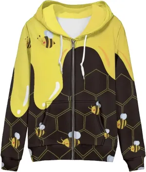 Women's Oversized Hoodies for Women Full Zip Up Long Sleeve Sweatshirts Drawstring Jackets Coat with Pockets