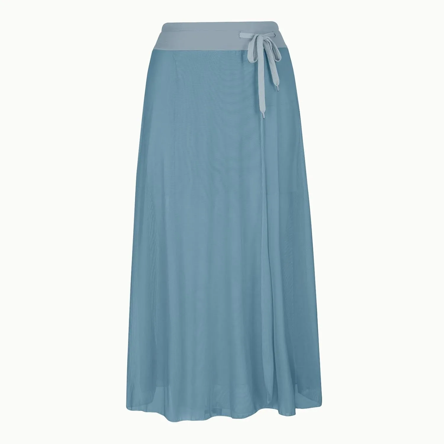 Women's Tulle Skirts Midi Elastic High Waist Flowy Pleated A-Line Mesh Party Long Skirts Swing Summer Beach Skirts