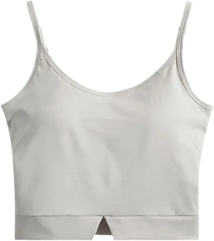 Wvapzxx Women Tank Top With Chest Pad Adjustable Breathable Stretchable Crop Top Camisoles Sexy Casual Tube Vest