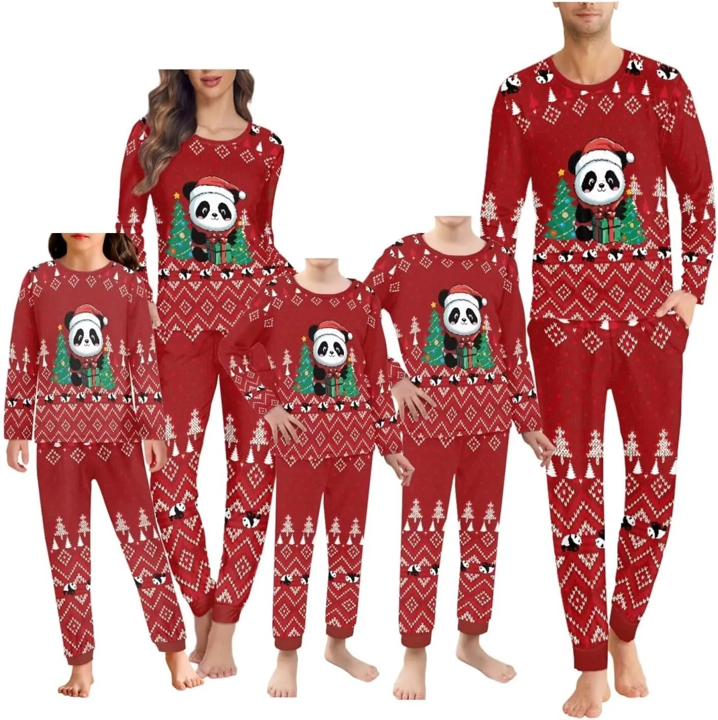 YEXIATODO Family Christmas Pajamas Matching Sets for Women Men Holiday Cozy Pajama Ssets