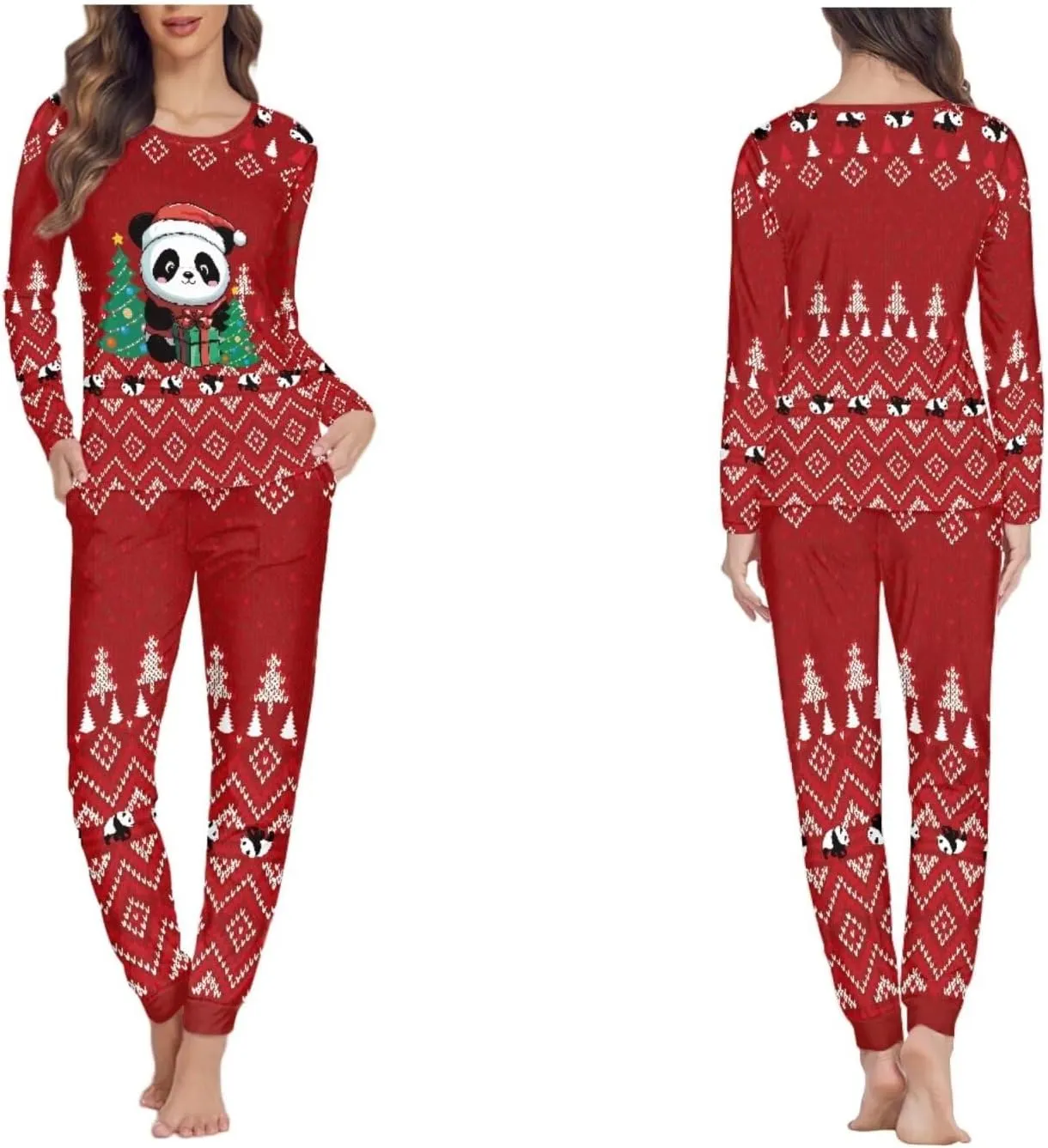 YEXIATODO Family Christmas Pajamas Matching Sets for Women Men Holiday Cozy Pajama Ssets
