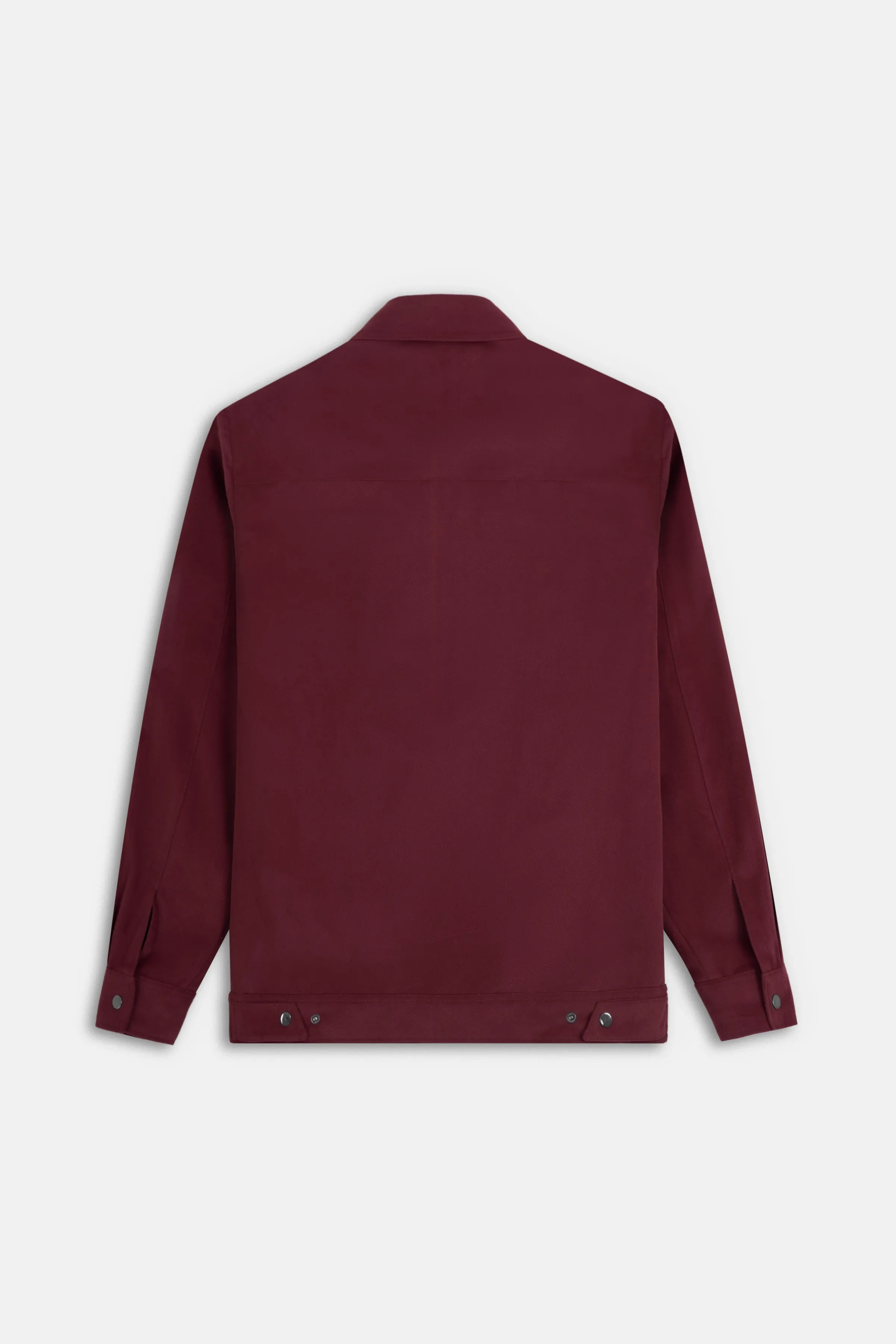 Zip-Up Chamois Burgundy Jacket