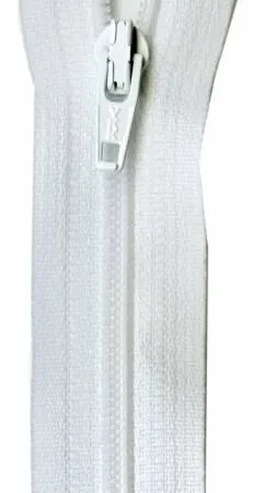 Ziplon Coil Zipper 18in White